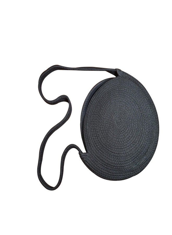 Ariya Women Round Sling Bag (4058 | Dark Grey) Handcrafted PP & Cotton Blend Shoulder Purse, Perfect for Ladies & Girls, Lightweight Crossbody Bag for Daily, Casual, Travel & All Occasions - Image 3